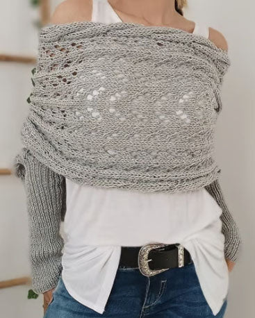 Variant image for Dam Stickad Tröja med Långa Ärmar i Hög Kvalitet-2