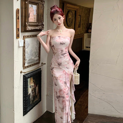 Kvinnors Bodycon Klänning Spets Polyester Elastan-1