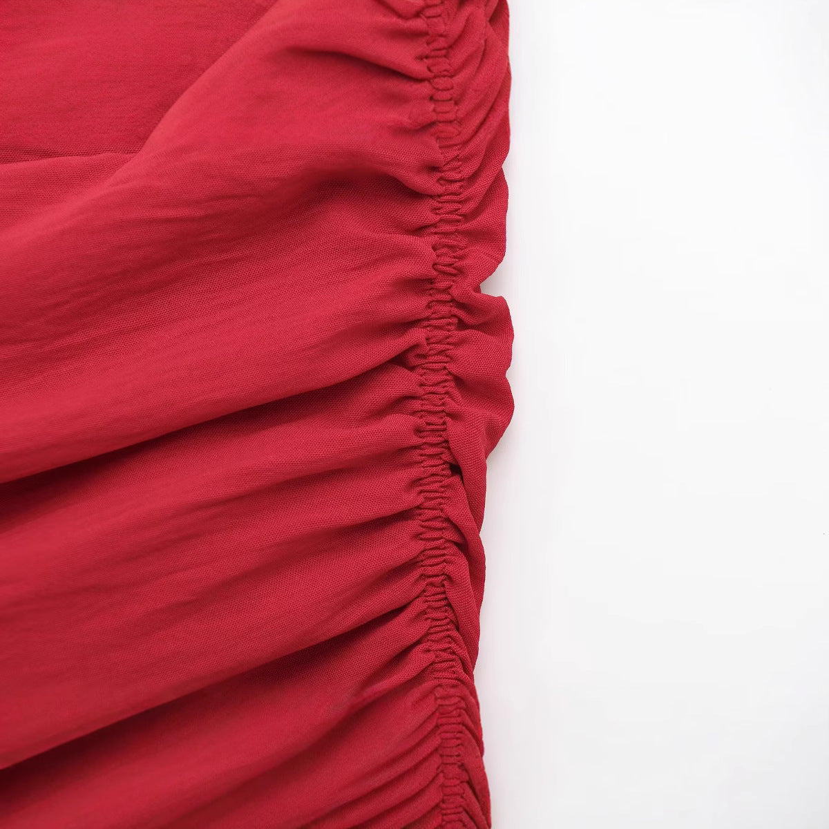 Dam Chiffongskjorta Långärmad Patchwork Luftig Stil-3