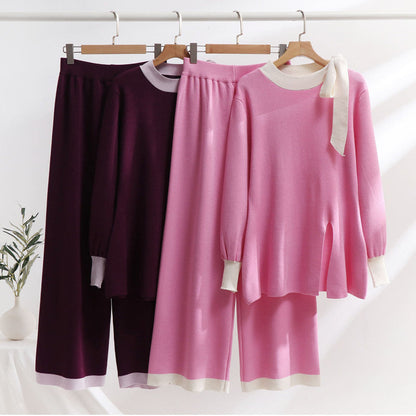 Kvinnors Två-Dels Set Slim-Fit Hög Midja Viskosfiber-2