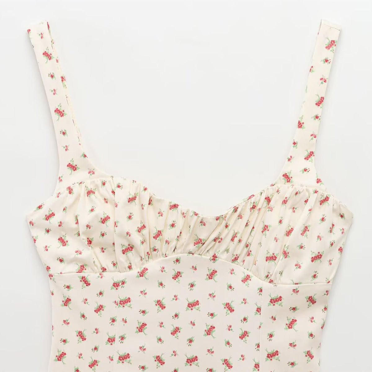 Flicka Kort Klänning Blommig Polyester-2