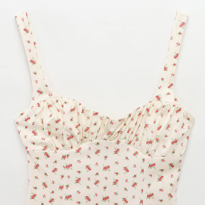 Flicka Kort Klänning Blommig Polyester-2