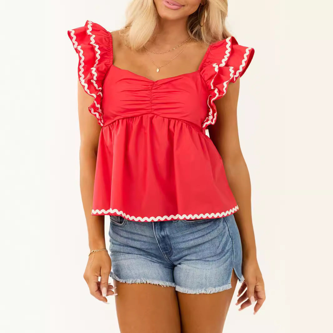 Herrskjorta Kortärmad Patchwork Design 100% Bomull-2