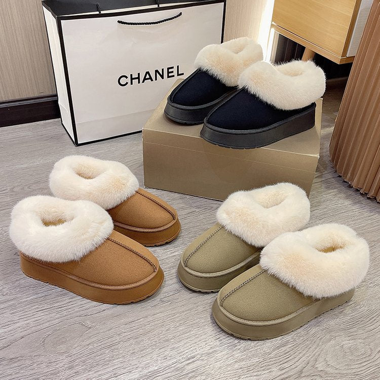 Dam Tofflor med Lyxig Päls och Icke-Slipssula för Komfort och Stil-5