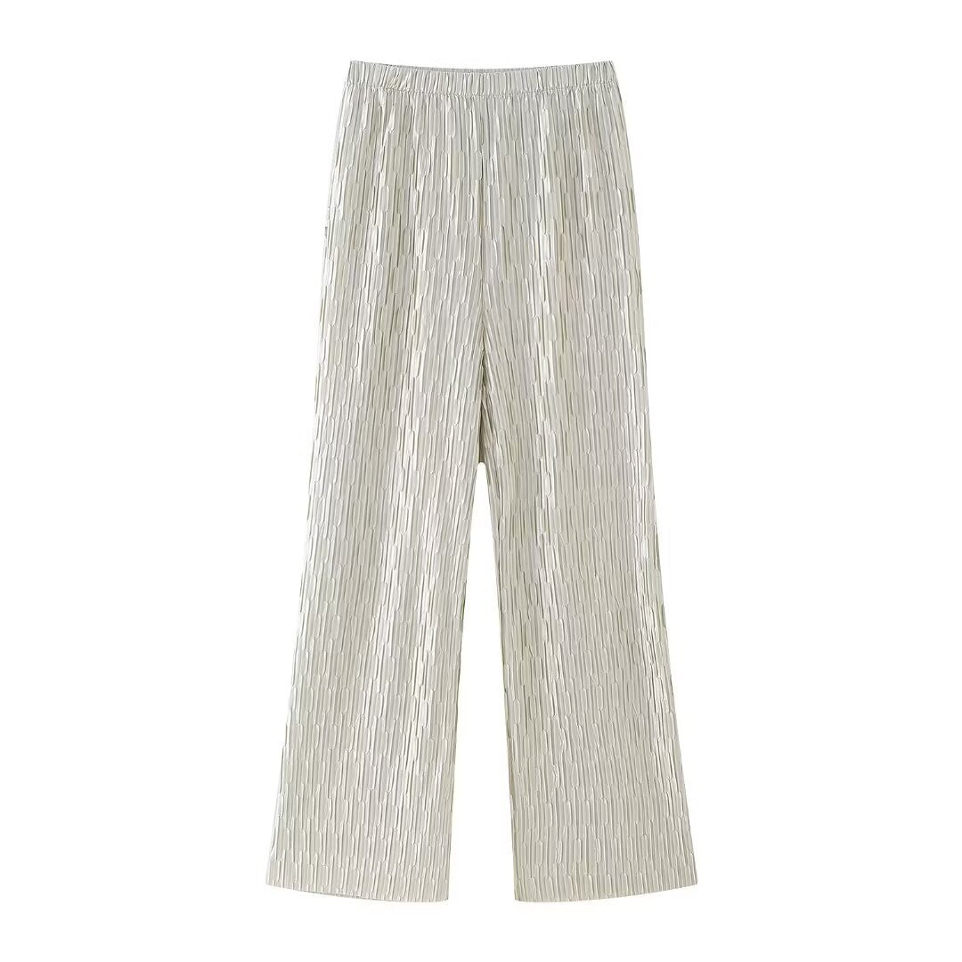 Damset Asymmetrisk Topp Långa Byxor Street Style Högkvalitativt Tyg 6