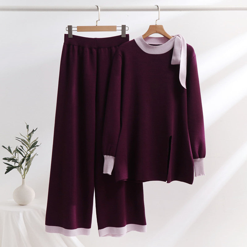 Kvinnors Två-Dels Set Slim-Fit Hög Midja Viskosfiber-4