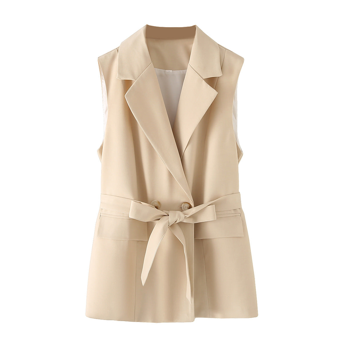 Kvinnors Byxdress Monokrom Långärmad Topp Högkvalitativt Tyg-3