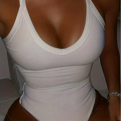 Dam Jumpsuit Avsmalnande Ärmlös Patchwork Lätt Elastisk Material-3