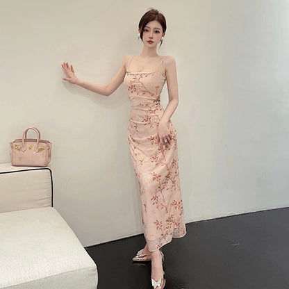 Maxiklänning Dam Off-Shoulder Blommig Polyester-3