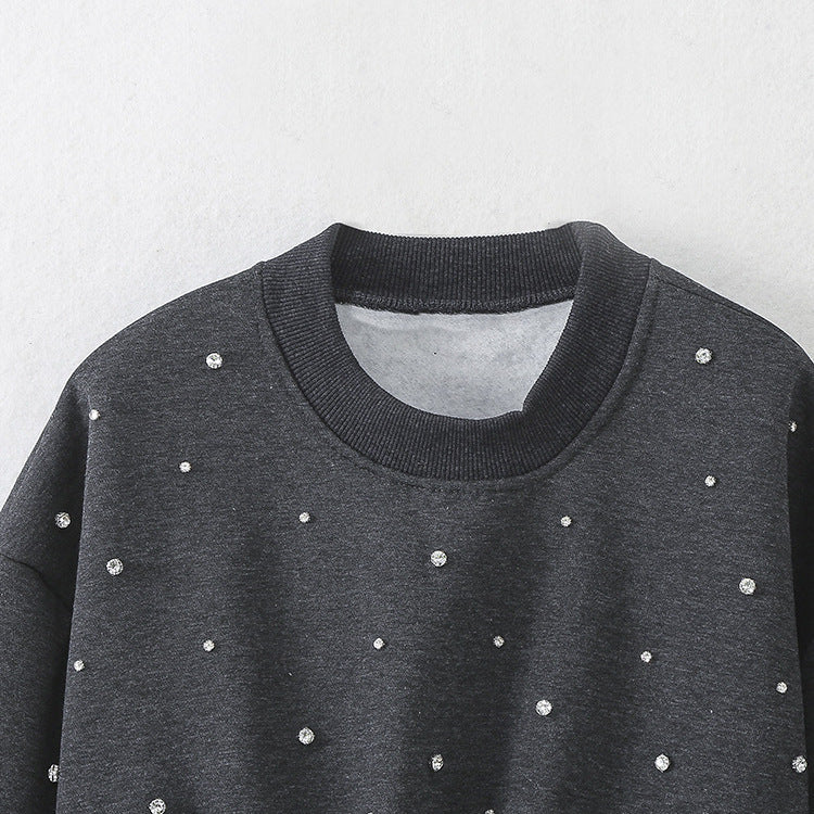 Kvinnor Beskuren Tröja med Mousserande Detaljer i Bomullsblandning-3