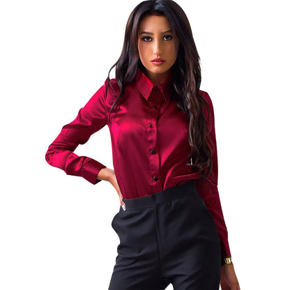 Dam Lång Kofta Slim Fit Polyester med Knapplåsning-5