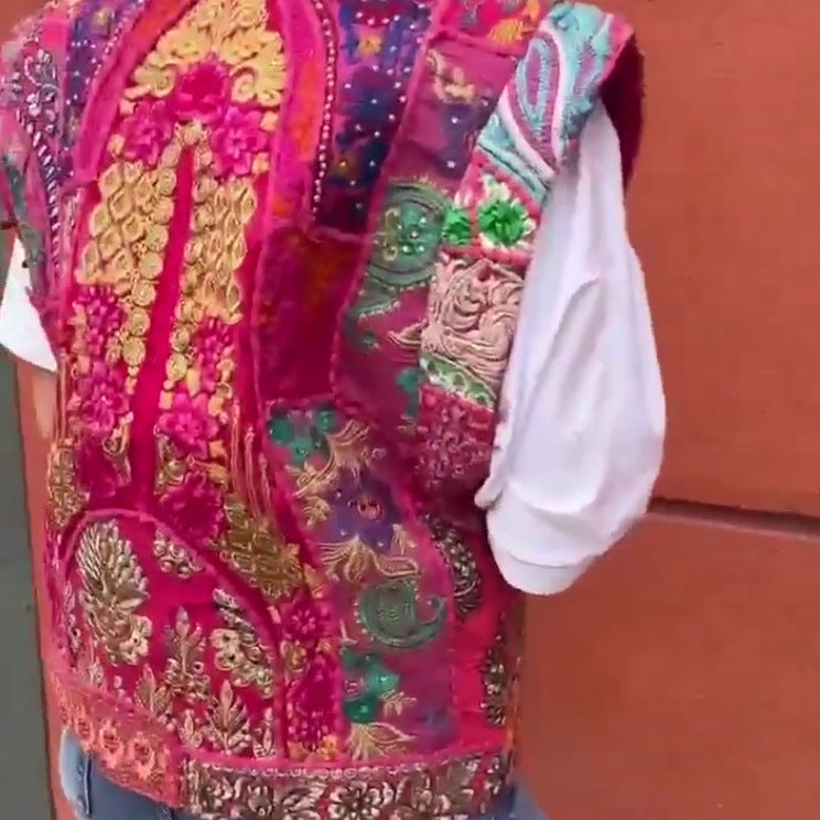 Dam Väst Lapptäckdesign Lätt Tyg-3