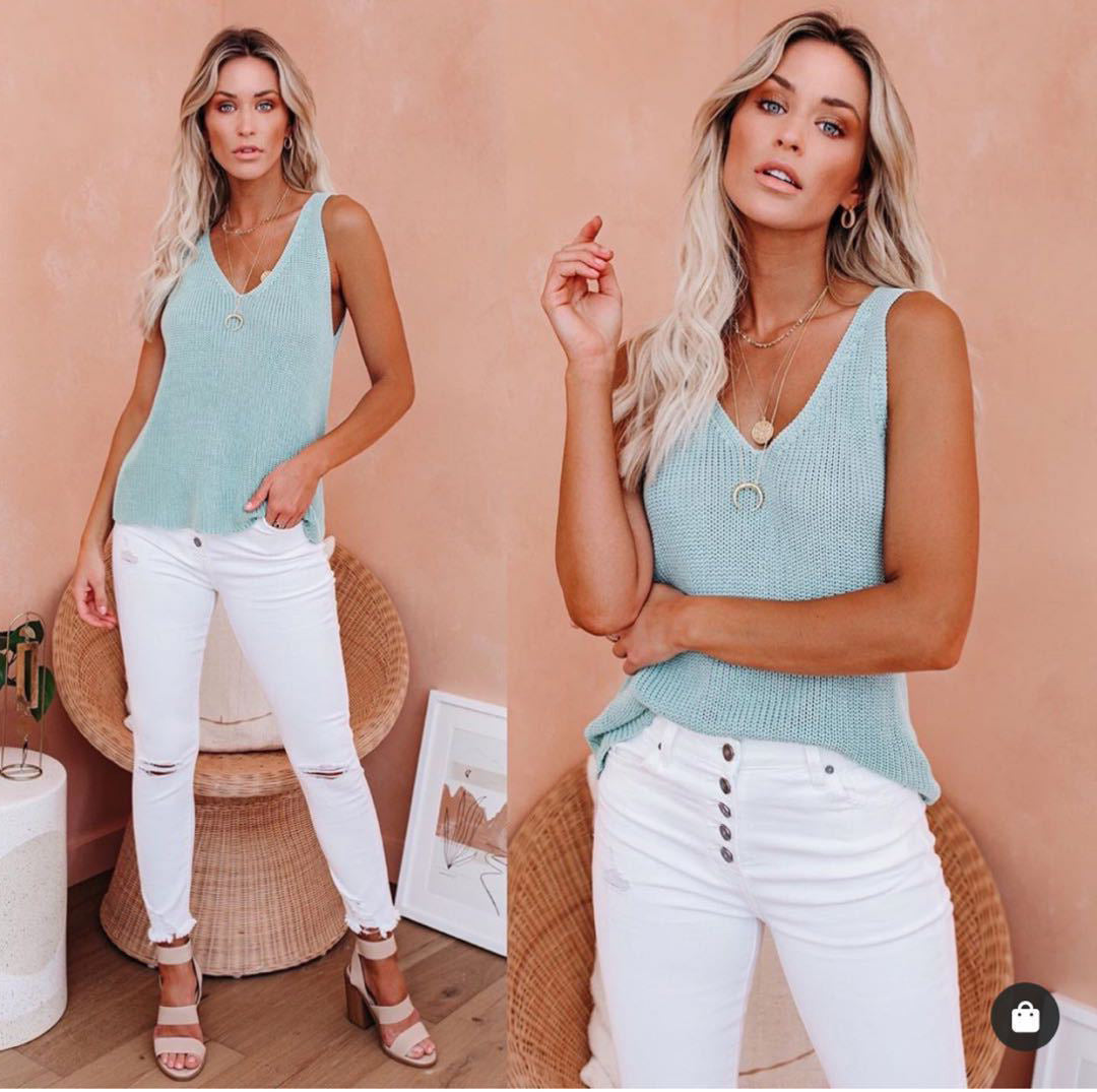 Dam Väst Ärmlös Urban 100% Bomull-4