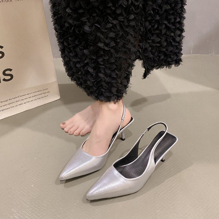 Kvinnors Slingback Pumpar Leopardmönster Syntetiskt Läder Blockklack 4