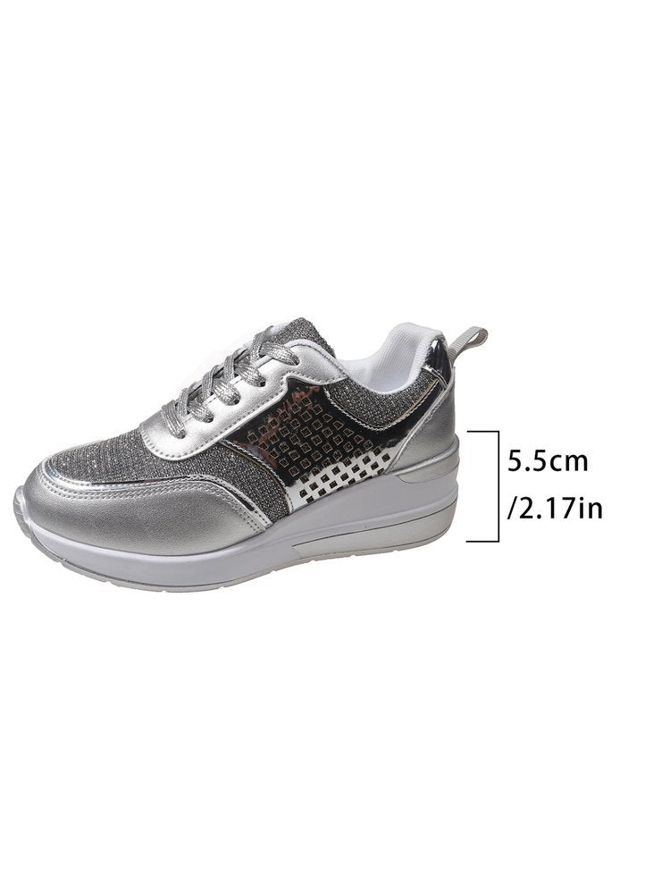 Kvinnors Sneakers Andningsbara Dämpning Metalliska Accenter 9
