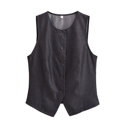 Variant image for Ärmlös Topp Dam Färgblockering Polyester för Fest och Vardag-1