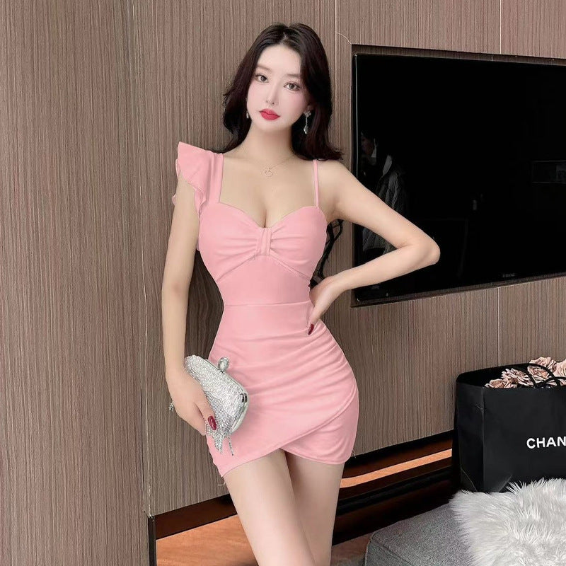 Dam Skjorta Rufsad Chiffong V-Hals Ärmlös-2