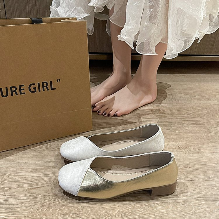 Kvinnors Ballerinas Unik Design Vadderad Innersula Gummisula 5