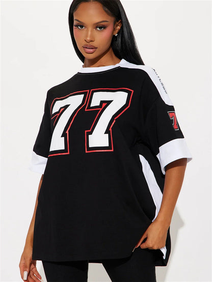 Variant image for Dam Sportig Topp Kort Ärmar Polyester Färgblockerad-4