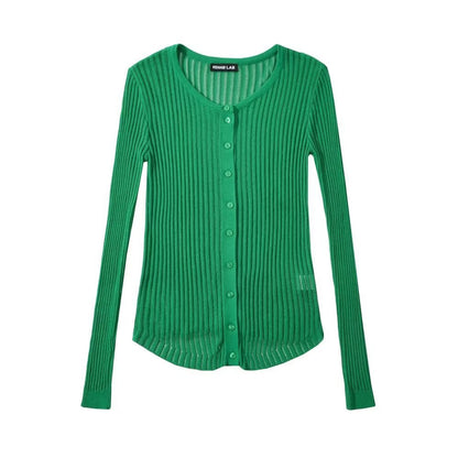 Variant image for Dam Cardigan Slim Fit Lätt Andningsbart Material-3