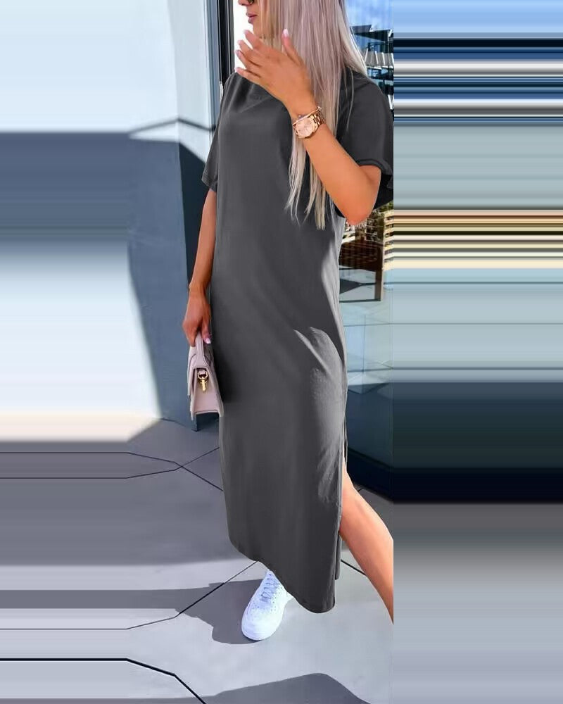 Variant image for Dam A-Linje Klänning Rundhalsad Polyester för Arbete och Fritid-6