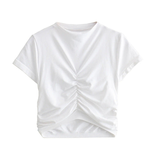 Kvinnors Wrap Top Hög Krage Andningsbart Tyg-1