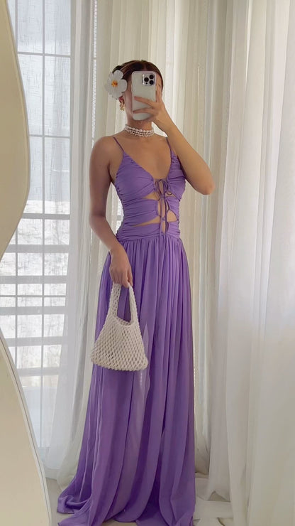 Fina Dam Klänningar A-Line Lång Spandex V-Ringning-1