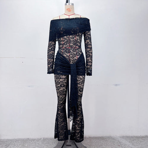 Dam Off-Shoulder Blus Långärmad Polyester-1