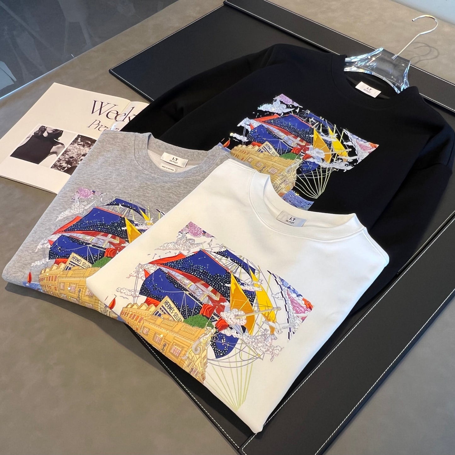 Herr Långärmad T-shirt Loose Fit 100% Bomull-2
