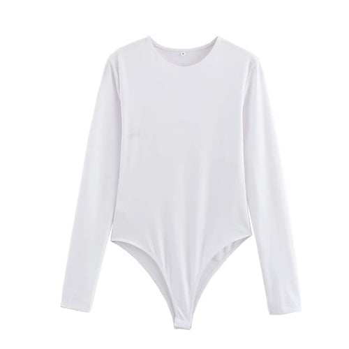 Kvinnors Bodysuit Långärmad Elegant Mjuk Tyg 1