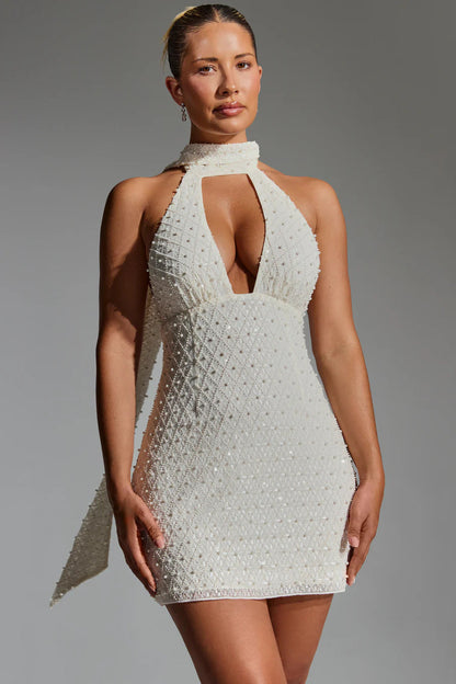 Dam Klänning Rufsad Kort Polyester Figurnära Stil-1