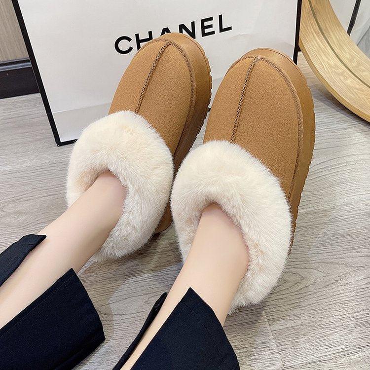 Dam Tofflor med Lyxig Päls och Icke-Slipssula för Komfort och Stil-3