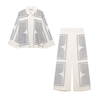 Dam T-shirt och Byxor Set Elegant Polyester-6