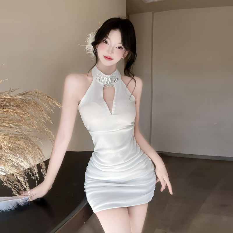 Variant image for Dam Klänning Bodycon Halterhals Kort Polyester-1