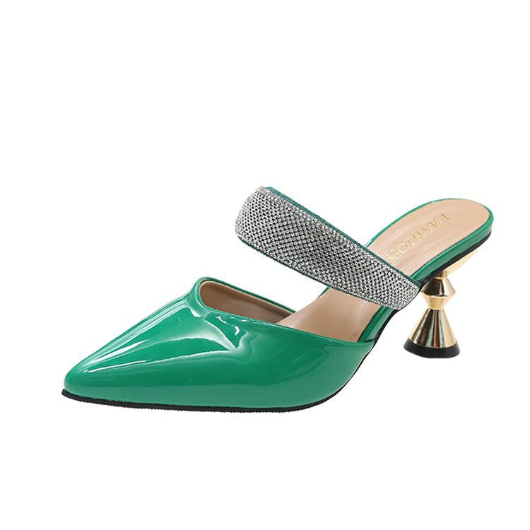 Variant image for Kvinnor Slingback Pumps Elegant Kristallrem Blockklack-3