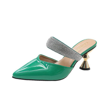 Variant image for Kvinnor Slingback Pumps Elegant Kristallrem Blockklack-3