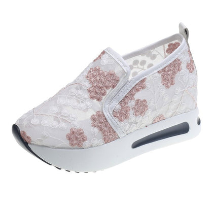 Variant image for Kvinnors Sneakers Slip-On Blommig Design Platå Textil-2