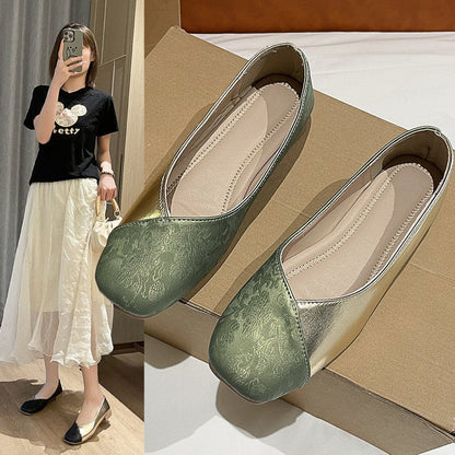 Kvinnors Ballerinas Unik Design Vadderad Innersula Gummisula 2