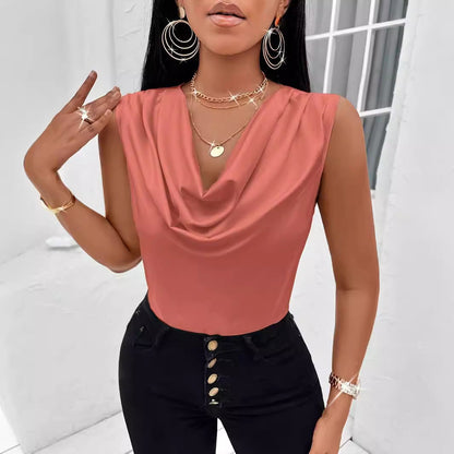 Elegant Festtopp med Samlad Hals i Mjukt Tyg – Perfekt för Vardag och Fest, Finns i S-XL 5