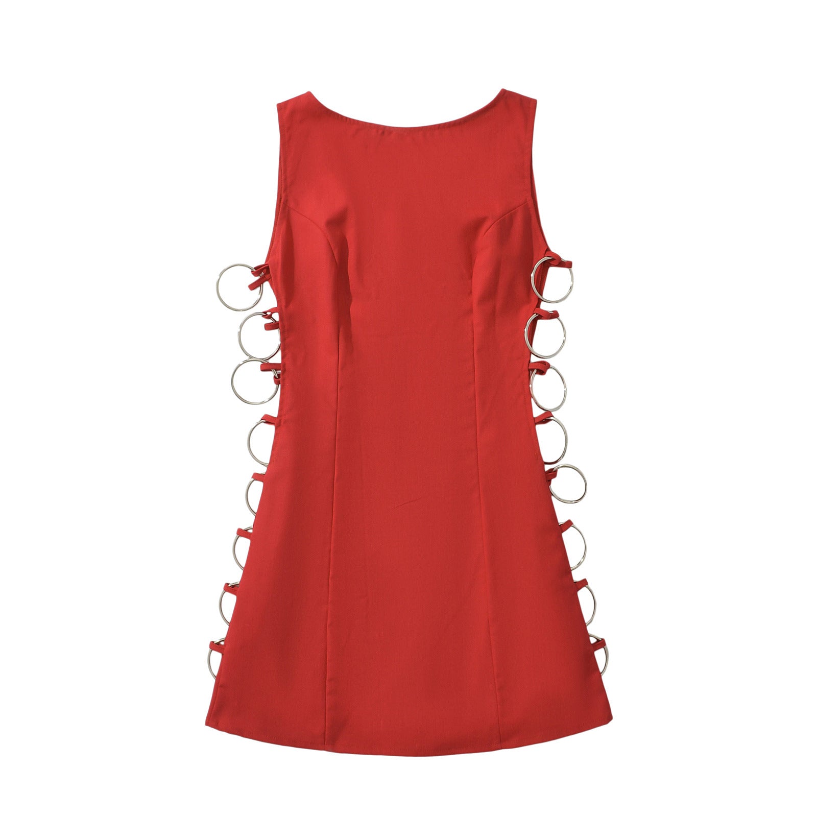 Kvinnors Klänning Figur-huggande Med Unika Ringdetaljer Högkvalitativt Tyg-4