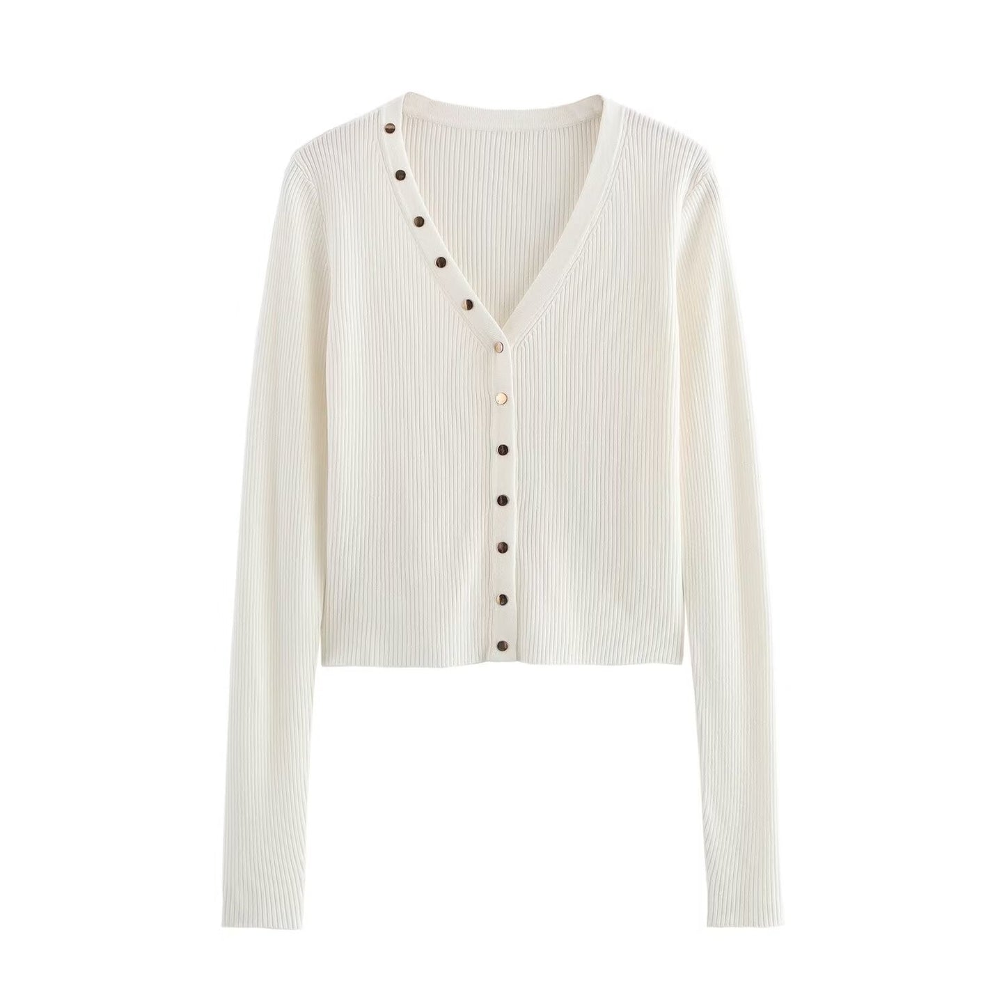 Fina Dam Klänningar Kort Elegant Polyester med Knapprad-1