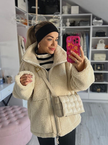 Vinterjacka Dam Urban Fleece Hög Krage-2