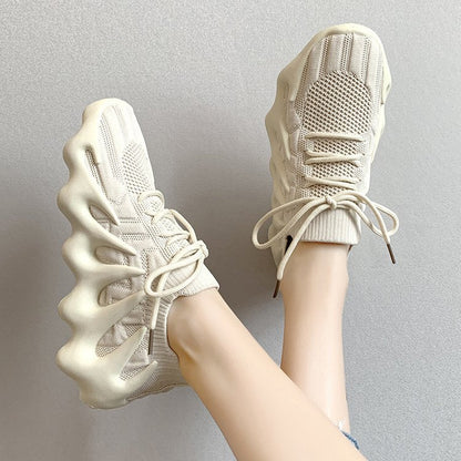 Kvinnor Sneakers Sportiga Andningsbart Mesh Material-2