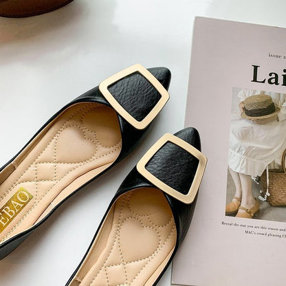Elegante Spitzballettschuhe aus Leder mit Stilvollem Schnallen-Detail – Bequeme Damen-Schuhe in Größen 36-41 3