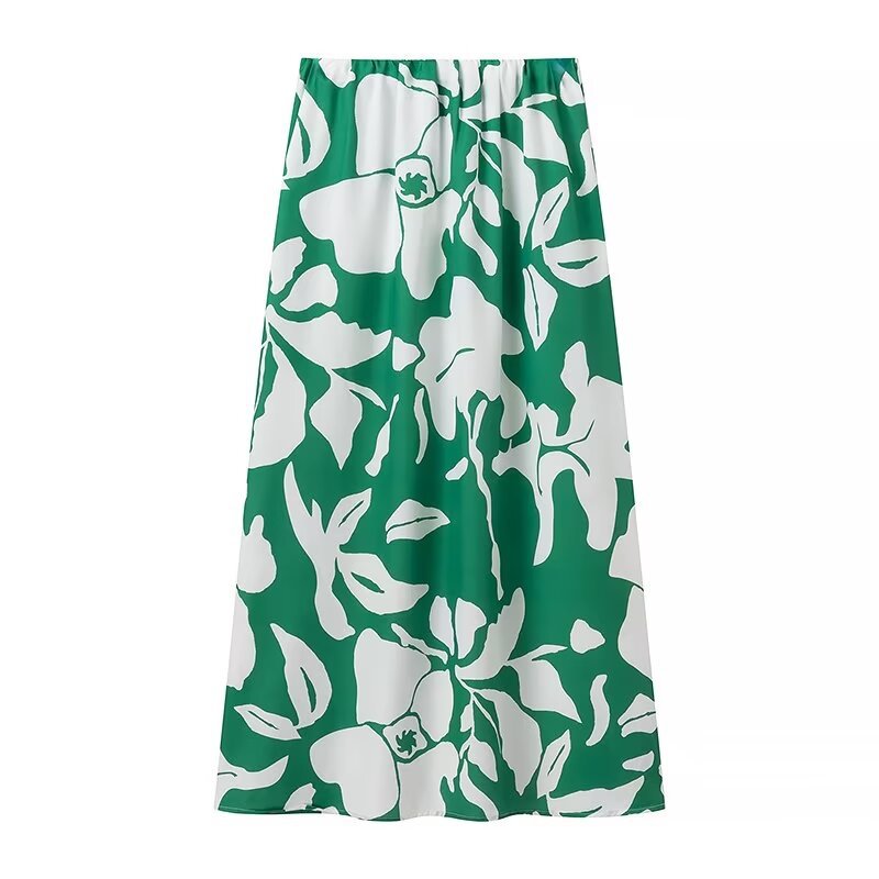 Dam Set Lång Kjol Ärmlös Top Polyester-3