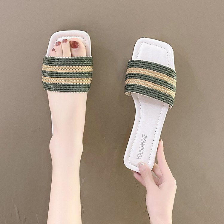 Kvinnors Öppna Sandaler Breda Remmar Ergonomisk Fotbädd 8