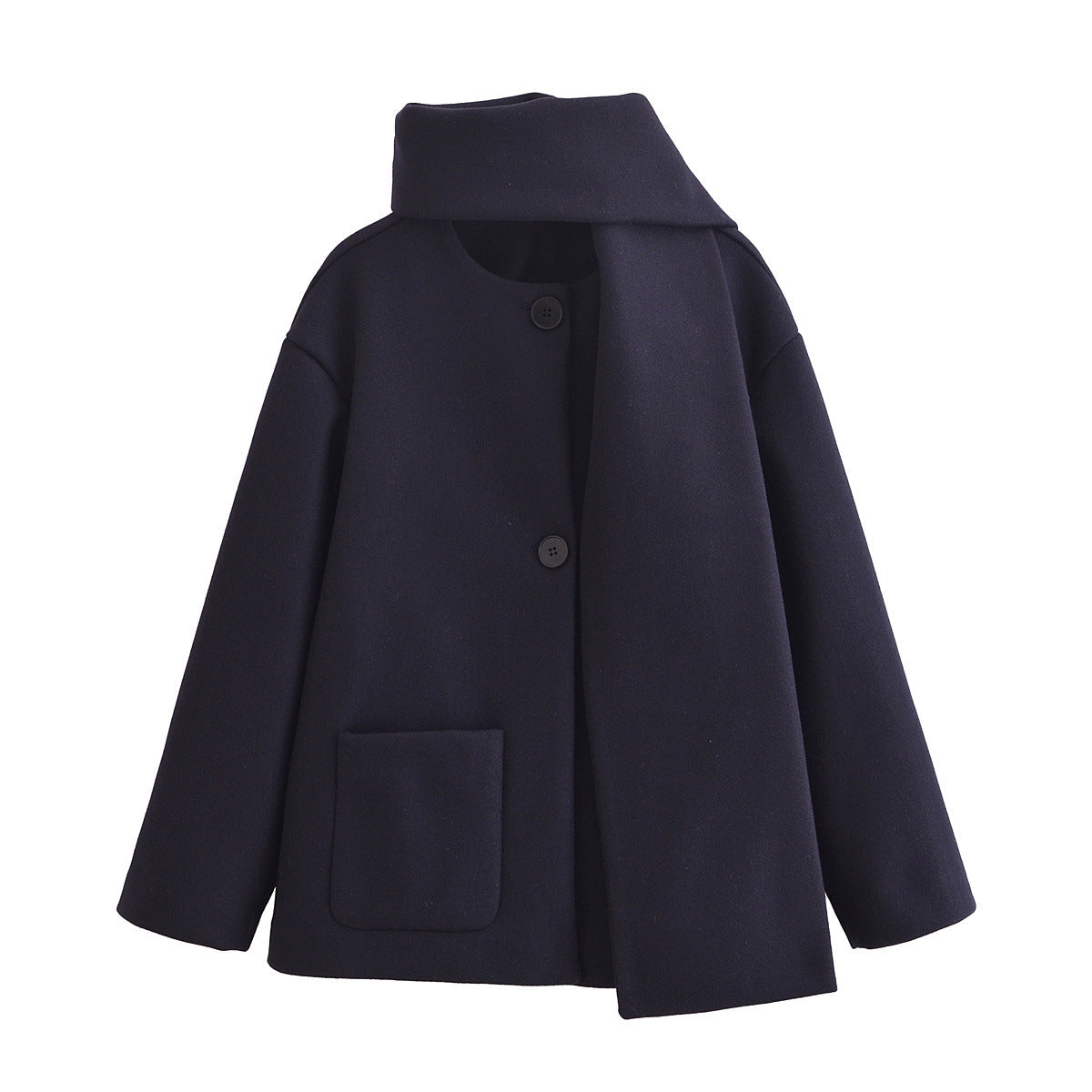 Dam Kappa Långärmad Cirkulär Halsringning i Högkvalitativ Polyester-6