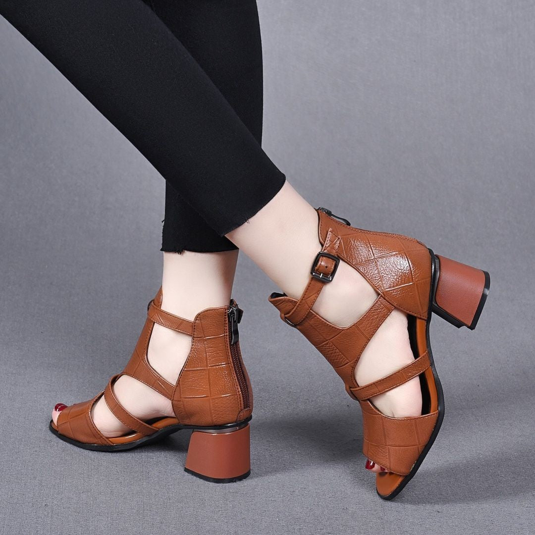 Dam Sandaler Peep-Toe Trendig Design i Kvalitetsmaterial 5