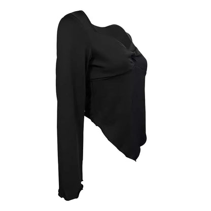 Dam Festtopp med Utställda Ärmar i Polyester-4