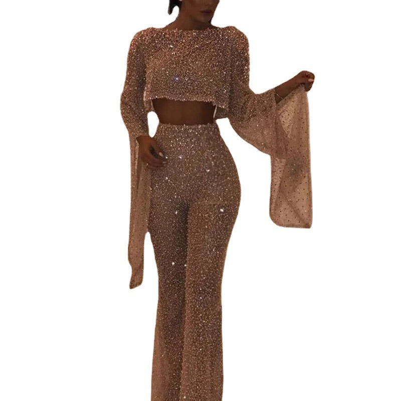 Dam Jumpsuit Elegant Hög Midja Slim Fit Polyester-6